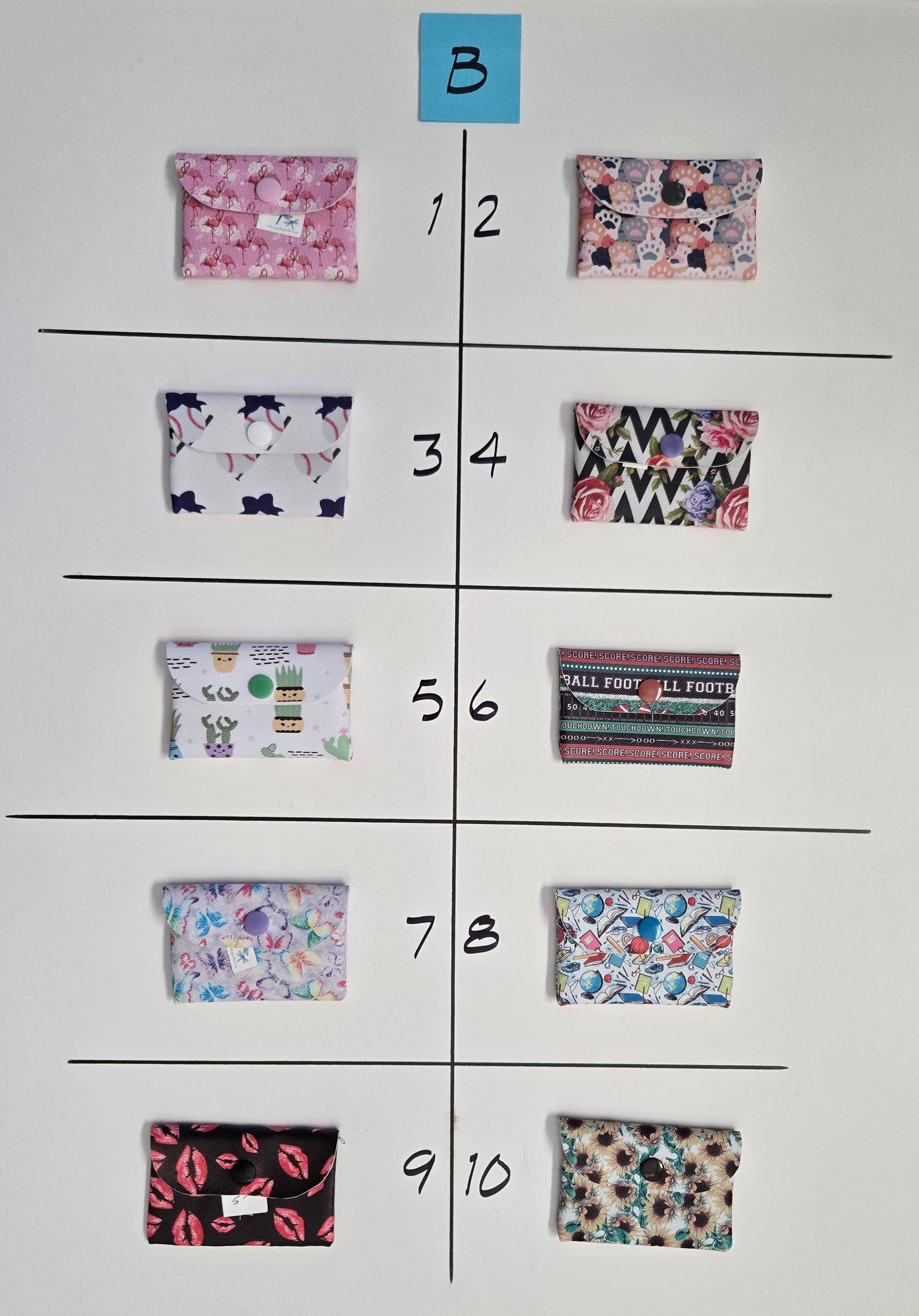 Grid of fabric swatches on a white background