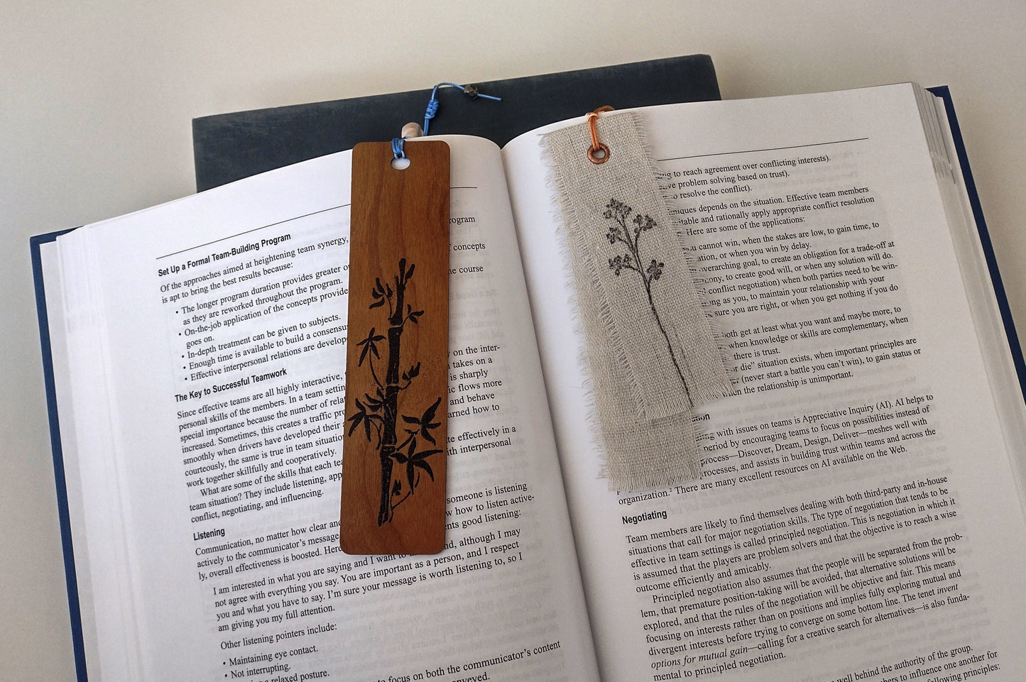 Wooden Bookmark w/Charm